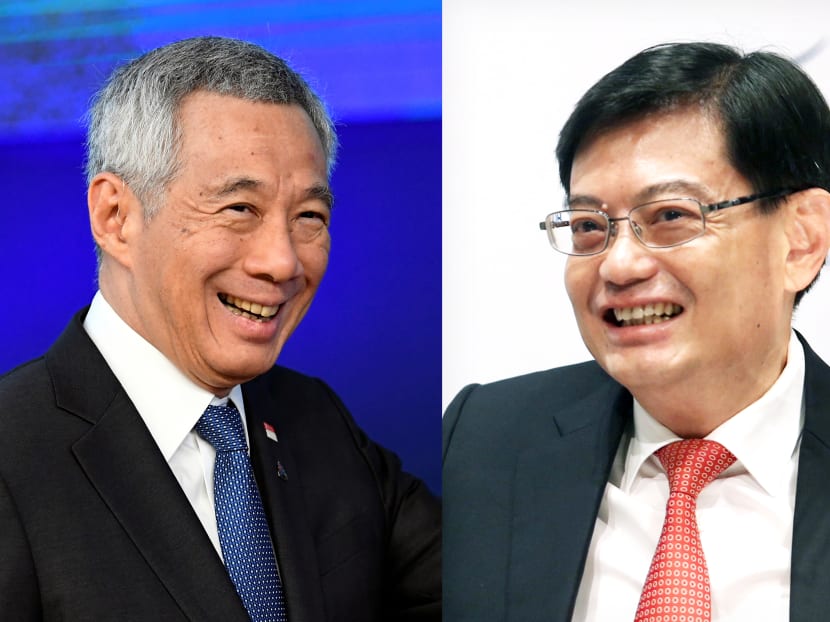 A composite photograph of Prime Minister Lee Hsien Loong and Finance Minister Heng Swee Keat.
