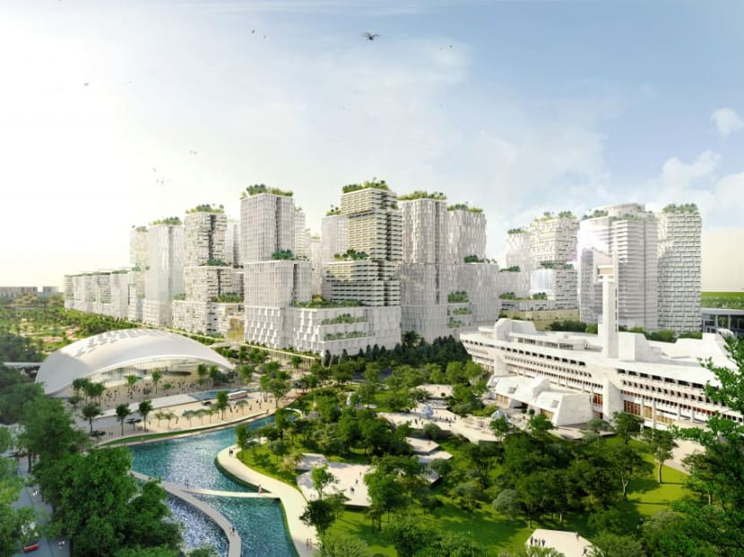 An artist's impression of the Jurong Lake District master plan. An artist's impression of the Jurong Lake District master plan.