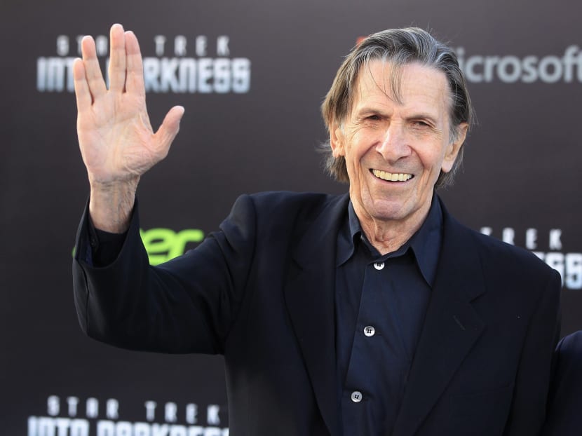 Leonard Nimoy, cast member of the new film Star Trek into darkness, poses as he arrives at the film's premiere in Hollywood on May 14, 2013. Photo: Reuters