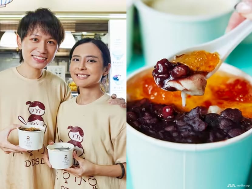 Ex-accountant sells handmade beancurd with Taiwanese-style toppings at Hong Lim Market & Food Centre Ex-accountant sells handmade beancurd with Taiwanese-style toppings at Hong Lim Market & Food Centre