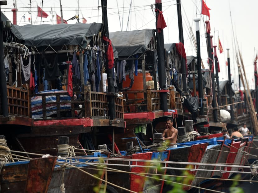 Ships berth at Xingang harbor in Haikou, capital of south China's Hainan Province. Photo: Xinhua News Agency via AP