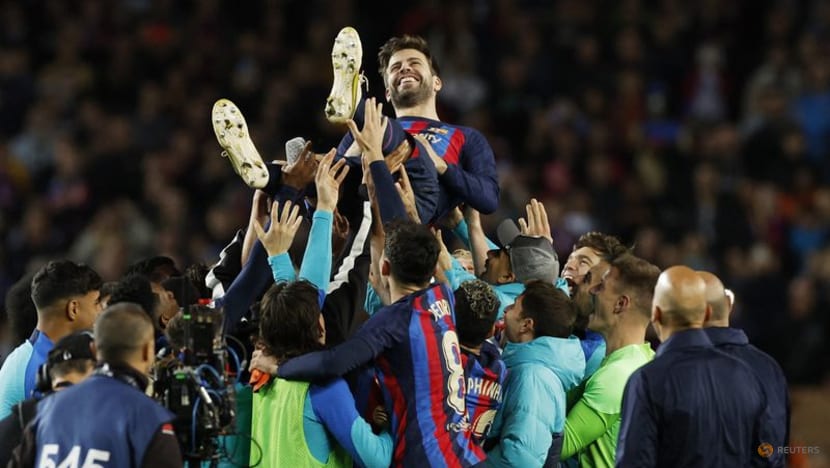 Barcelona bid farewell to emotional Pique with win over Almeria Barcelona bid farewell to emotional Pique with win over Almeria