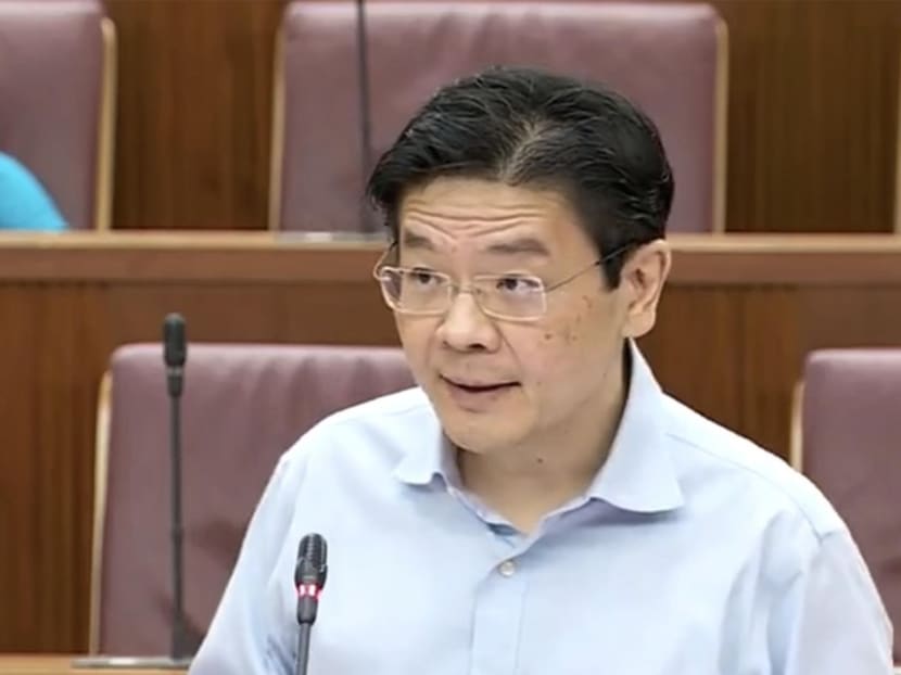 Deputy Prime Minister Lawrence Wong, who is also Finance Minister, speaking in Parliament on Nov 30, 2022.