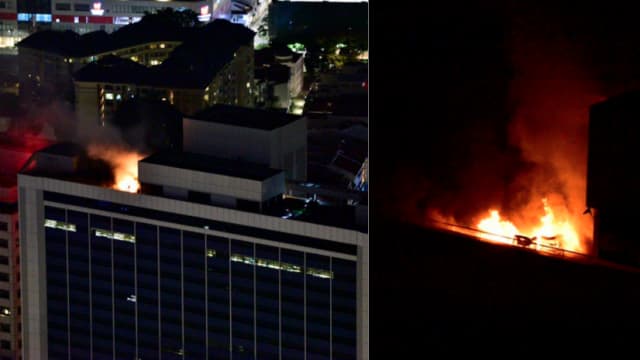 国家发展部附楼顶楼失火 所幸无人伤亡