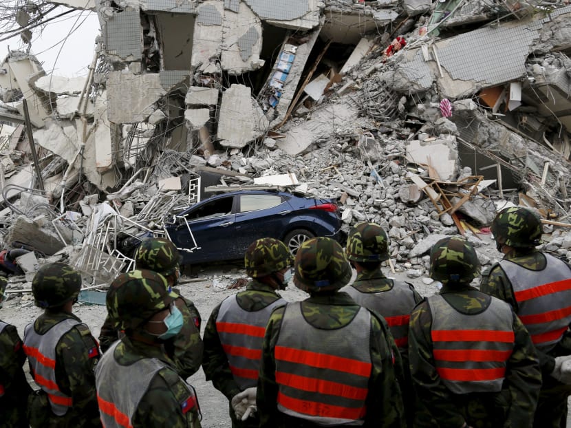 Gallery: Photos show felled building in Taiwan quake had tin can fillers