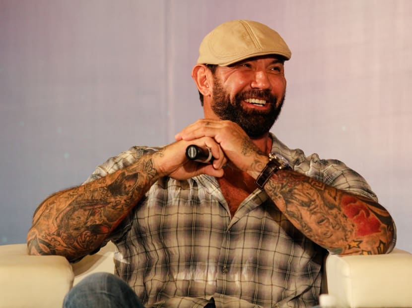 Yes, the 1.98m-tall Dave Bautista is actually very shy. Photo: Alvin Chong