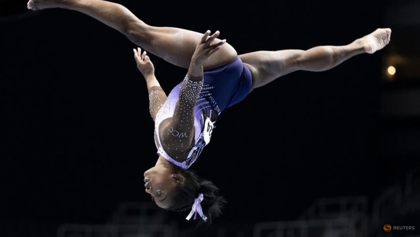 Gymnastics-Brilliant Biles in control at US Championships, eyes eighth title