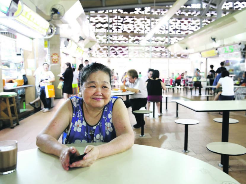 Tham Lay Mon, lady boss of Wah Kee Big Prawn Noodles at Pek Kio Market and Food Centre. Photo: Koh Mui Fong