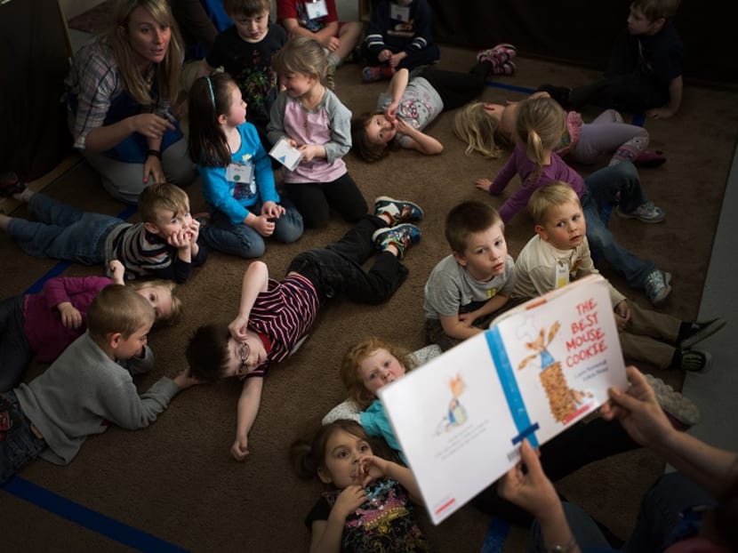 Pre-school children at a school in Idaho, US. PHOTO: The New York Times