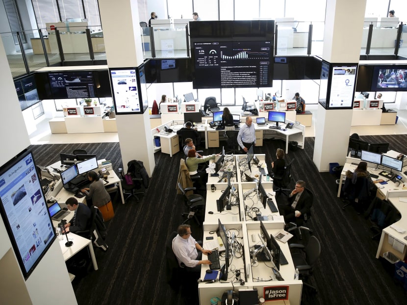 The newsroom of the Washington Post. The publication is among the recipients of US President Donald Trump's Fake News Awards. Photo: Reuters