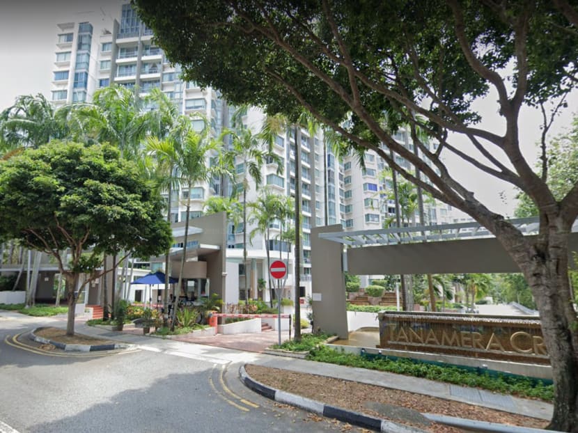 Lim Song Chua, 59, is accused of strangling Ms Heng Hwee Chay, 48, and slashing her with a knife in an apartment at Tanamera Crest condominium (pictured).