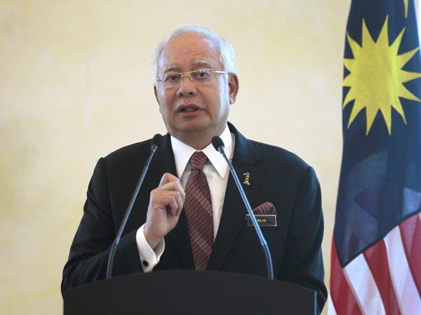 Malaysian Prime Minister Najib Razak speaking during the press conference on March 28, 2017. Photo: AP