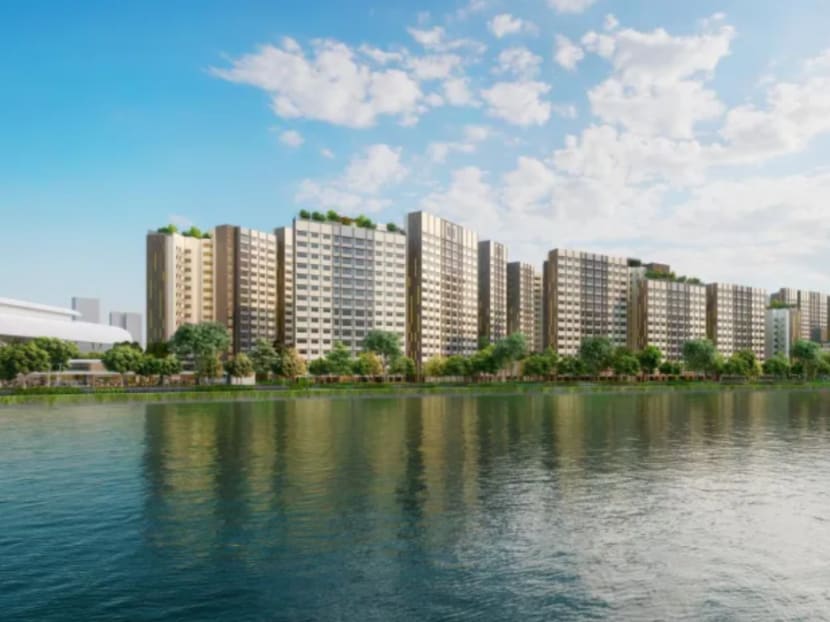 An artist impression of Garden Waterfront I & II along Tengah Pond. 
