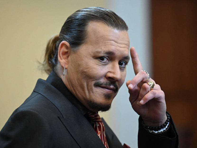 In this file photo taken on May 03, 2022 US actor Johnny Depp looks on during a hearing at the Fairfax County Circuit Courthouse in Fairfax, Virginia.&nbsp;