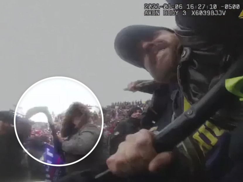 Body camera footage shows US Capitol rioters trampling over woman Body camera footage shows US Capitol rioters trampling over woman