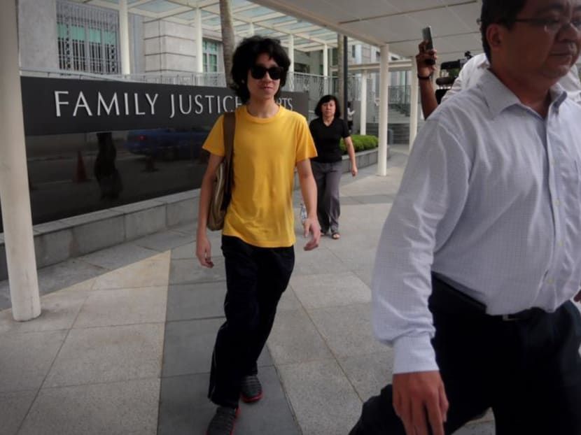 Amos Yee and his parents arrive at state courts on May 27, 2015. Photo: Jason Quah