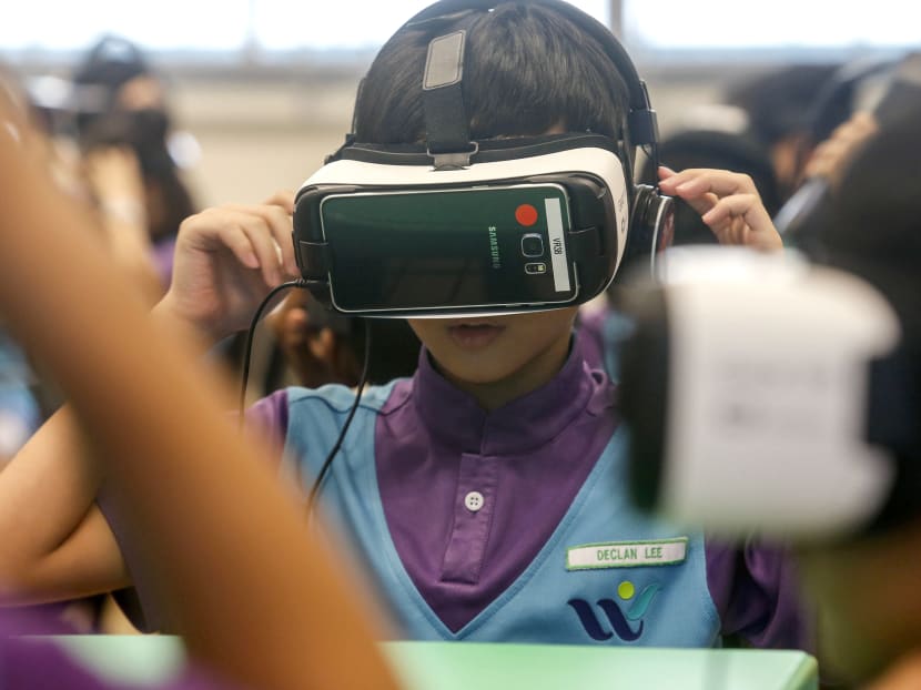The use of VR as a teaching tool for the Social Studies syllabus has been piloted in five primary schools. Photo: Najeer Yusof/TODAY