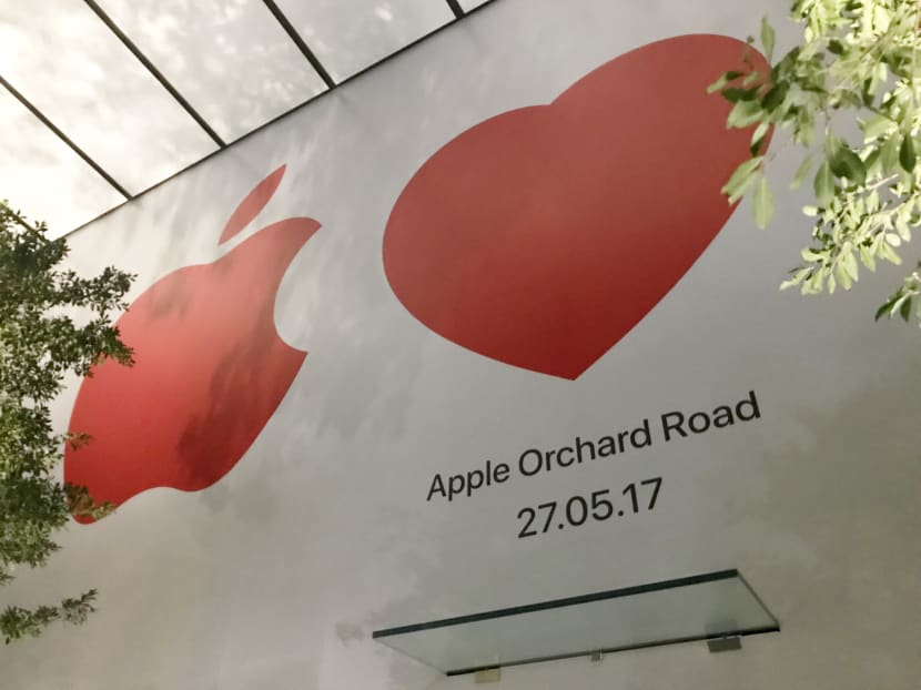 The storefront of Apple Orchard Road has revealed its opening date. Photo: Raymond Tham/TODAY