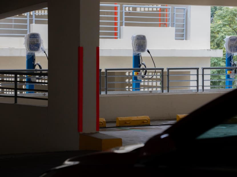 The Government targets to deploy 60,000 EV charging points across Singapore by 2030, of which 40,000 will be in public car parks and the other 20,000 in private premises.