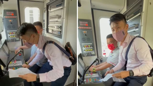 马炎庆乘搭地铁上班 向全车乘客拜年