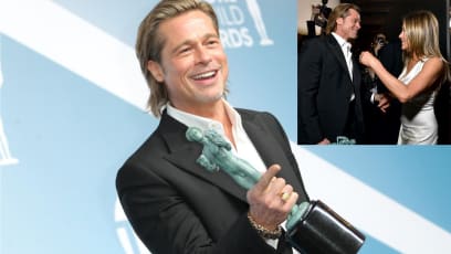 The Best Part About Brad Pitt's SAG Award Win Happened Backstage With Ex-Wife Jennifer Aniston