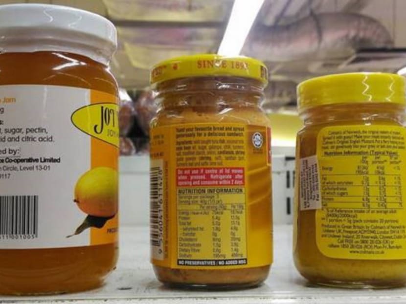 The writer noticed a brand of mango jam that comes in a relatively bigger size does not come with nutrition information while other food in smaller packaging had such labels. Photo: Chin Kee Thou