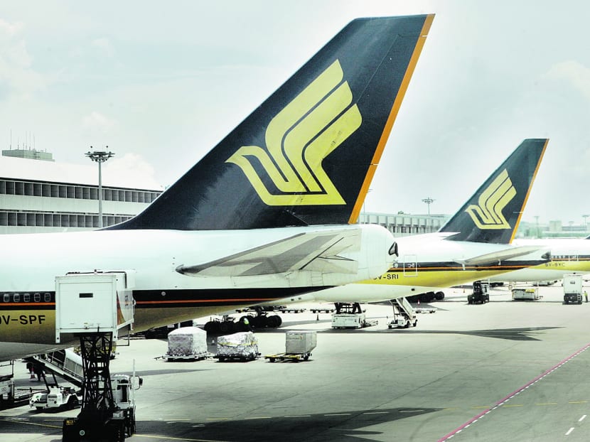 Singapore Airlines aircraft are seen at Changi Airport on May 8, 2007. TODAY file photo