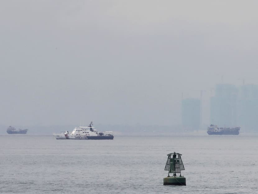 A Malaysian government vessel was spotted in the waters off Tuas View Extension on Thursday, December 6, 2018.