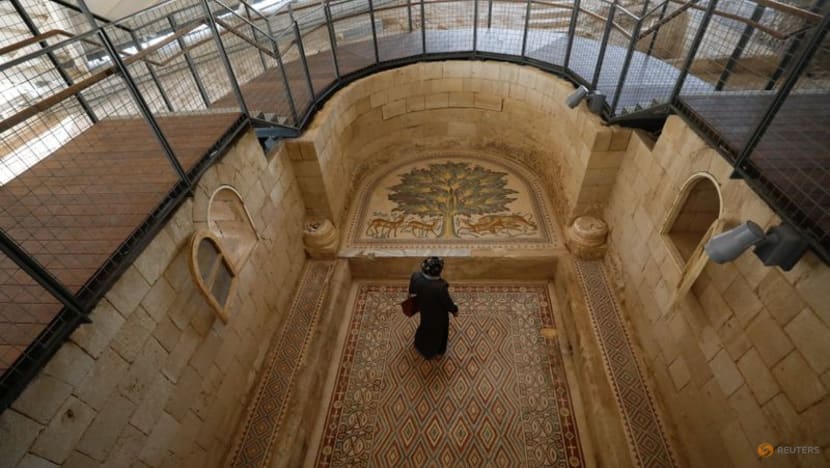 Huge restored mosaic goes on display in Jericho Huge restored mosaic goes on display in Jericho
