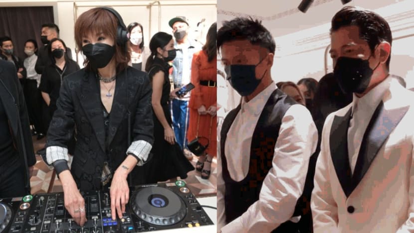 Maggie Cheung Makes Rare Public Appearance As Guest DJ For An Event In HK; Aaron Kwok And Nicholas Tse Groove From The Sidelines Maggie Cheung Makes Rare Public Appearance As Guest DJ For An Event In HK; Aaron Kwok And Nicholas Tse Groove From The Sidelines