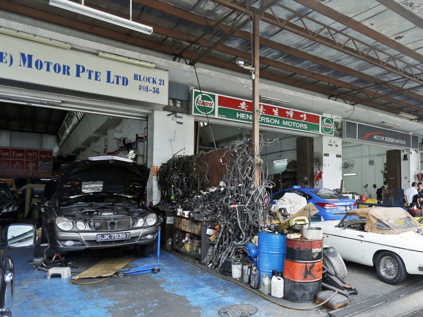 Motor workshops are expected to move out of Sin Ming Industrial Estate in less than two months to Autocity, a nearby multi-storey complex. Most businesses are concerned about the high rental fees at Autocity. Photo: Ernest Chua