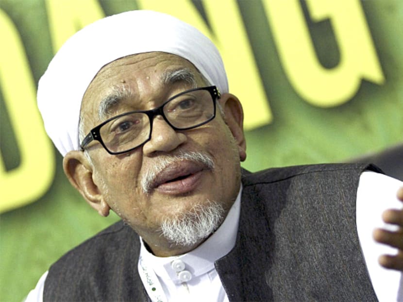 PAS president Abdul Hadi Awang. Former prime minister Mahathir Mohamad labels Mr Hadi a traitor and an infidel over PAS' decision to contest 130 parliamentary seats in the upcoming general election. Photo: Malay Mail Online