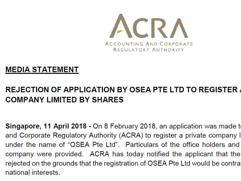 A screenshot of a media statement from the Accounting and Corporate Regulatory Authority, issued on Wednesday (April 11). A screenshot of a media statement from the Accounting and Corporate Regulatory Authority, issued on Wednesday (April 11).