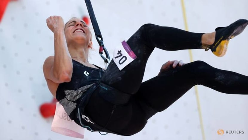 Olympics-Climbing-Poland's Miroslaw takes women's speed lead, nearly matches world record Olympics-Climbing-Poland's Miroslaw takes women's speed lead, nearly matches world record