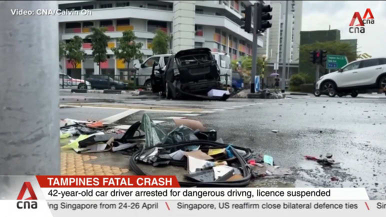 Driver in fatal Tampines crash arrested for dangerous driving, licence suspended
