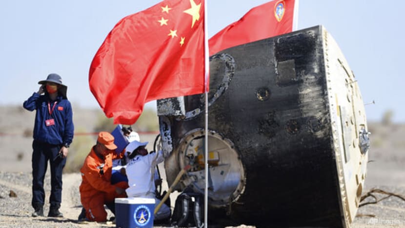 Chinese astronauts return after 90-day mission to space station Chinese astronauts return after 90-day mission to space station