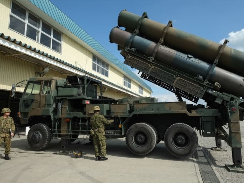 A truck-mounted anti-ship missile launcher of the Japanese military. Photo: AFP