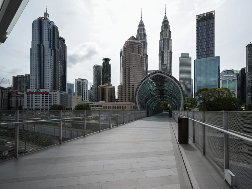 The empty Saloma Link Bridge in Kuala Lumpur on Jan 13, 2021.