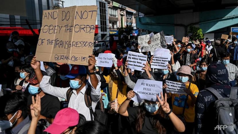 Tens Of Thousands Protest In Myanmar Against Military Coup Cna