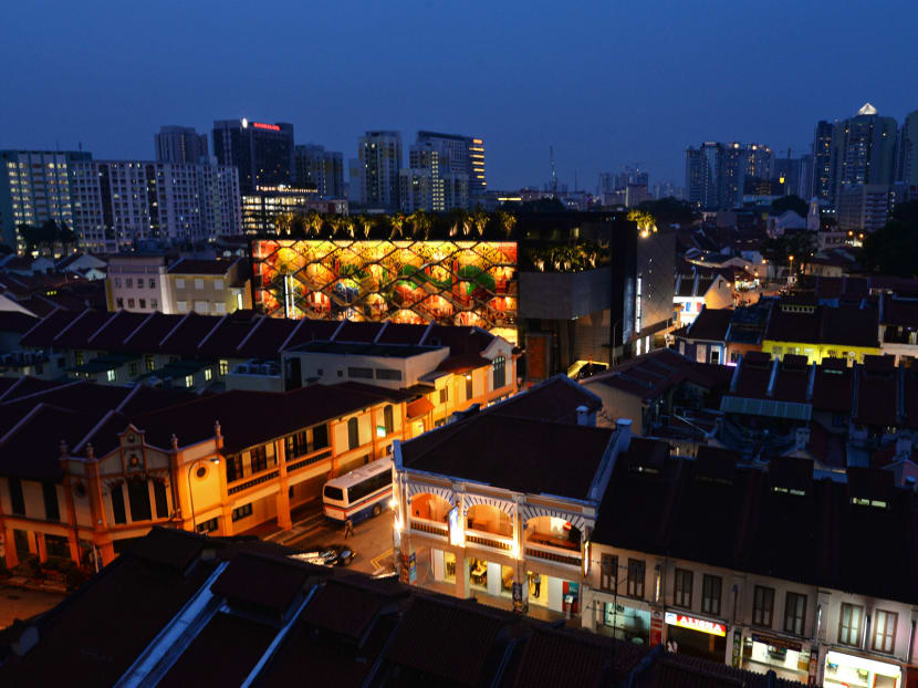 The Indian Heritage Centre (centre left of photo) situated in the heart of Little India. Photo: Robin Choo