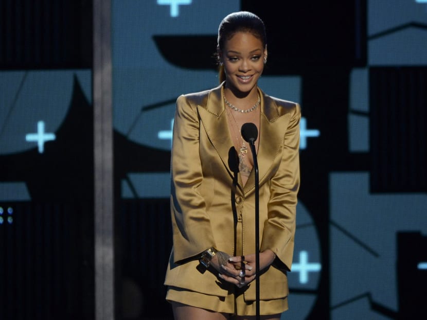 Singer Rihanna speaks on stage during the 2015 BET Awards in Los Angeles, California, June 28, 2015. Photo: Reuters