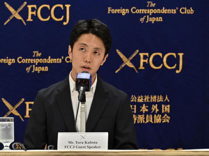 Japanese documentary maker and journalist Toru Kubota, who was recently released from Myanmar in a prisoner amnesty, speaks during a press conference at the Foreign Correspondents' Club of Japan in Tokyo on Nov 28, 2022.
