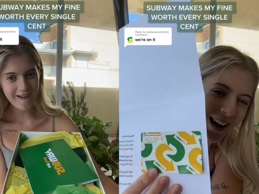 In a TikTok video posted on July 18, 2022, Ms Jessica Lee can be seen in an unboxing video where she excitedly opens a package from Subway.