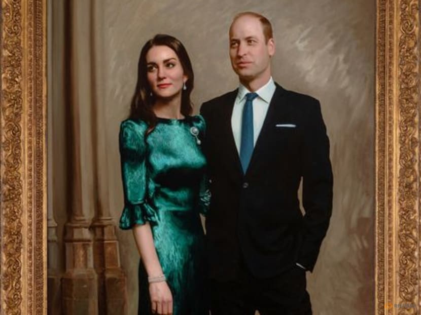 First joint portrait of UK's Prince William and wife Kate released