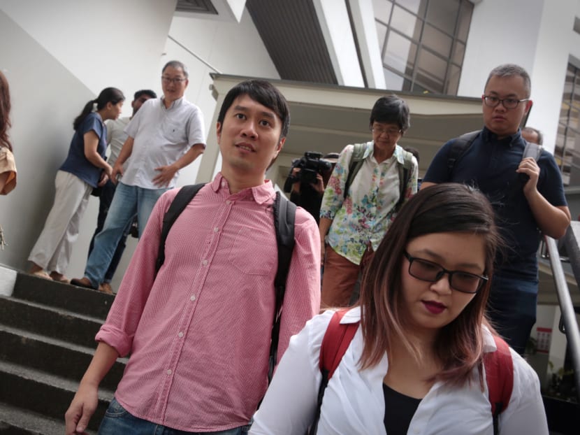 Civil activist Jolovan Wham leaves the state court after being charged on Wednesday (Nov 29) with organising public assemblies without permit, vandalism as well as refusing to sign police statements. Photo: Jason Quah/TODAY Civil activist Jolovan Wham leaves the state court after being charged on Wednesday (Nov 29) with organising public assemblies without permit, vandalism as well as refusing to sign police statements. Photo: Jason Quah/TODAY