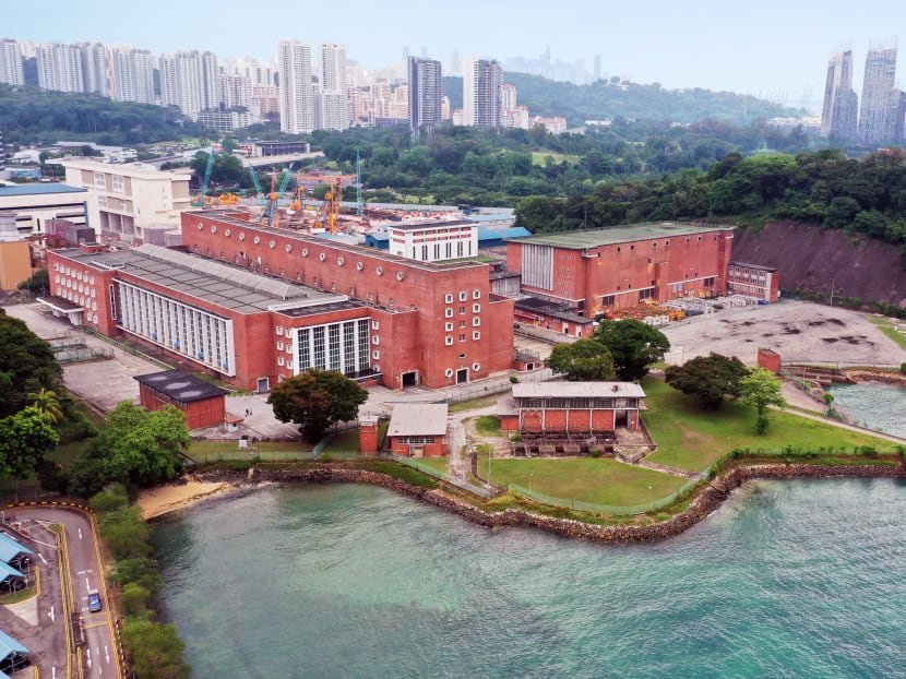 An aerial view of the Pasir Panjang Power District which is slated to be redeveloped in the mid-2020s.