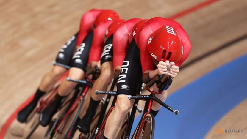 Olympics-Cycling-Denmark end British reign in men's team pursuit Olympics-Cycling-Denmark end British reign in men's team pursuit