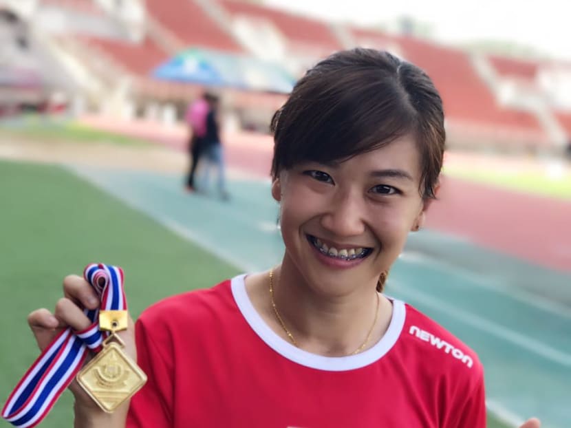 National pole vaulter Rachel Yang won gold in a new national record height of 3.91m at the Thailand Open Track and Field Championships at Thammasat University. Photo courtesy of Rachel Yang.