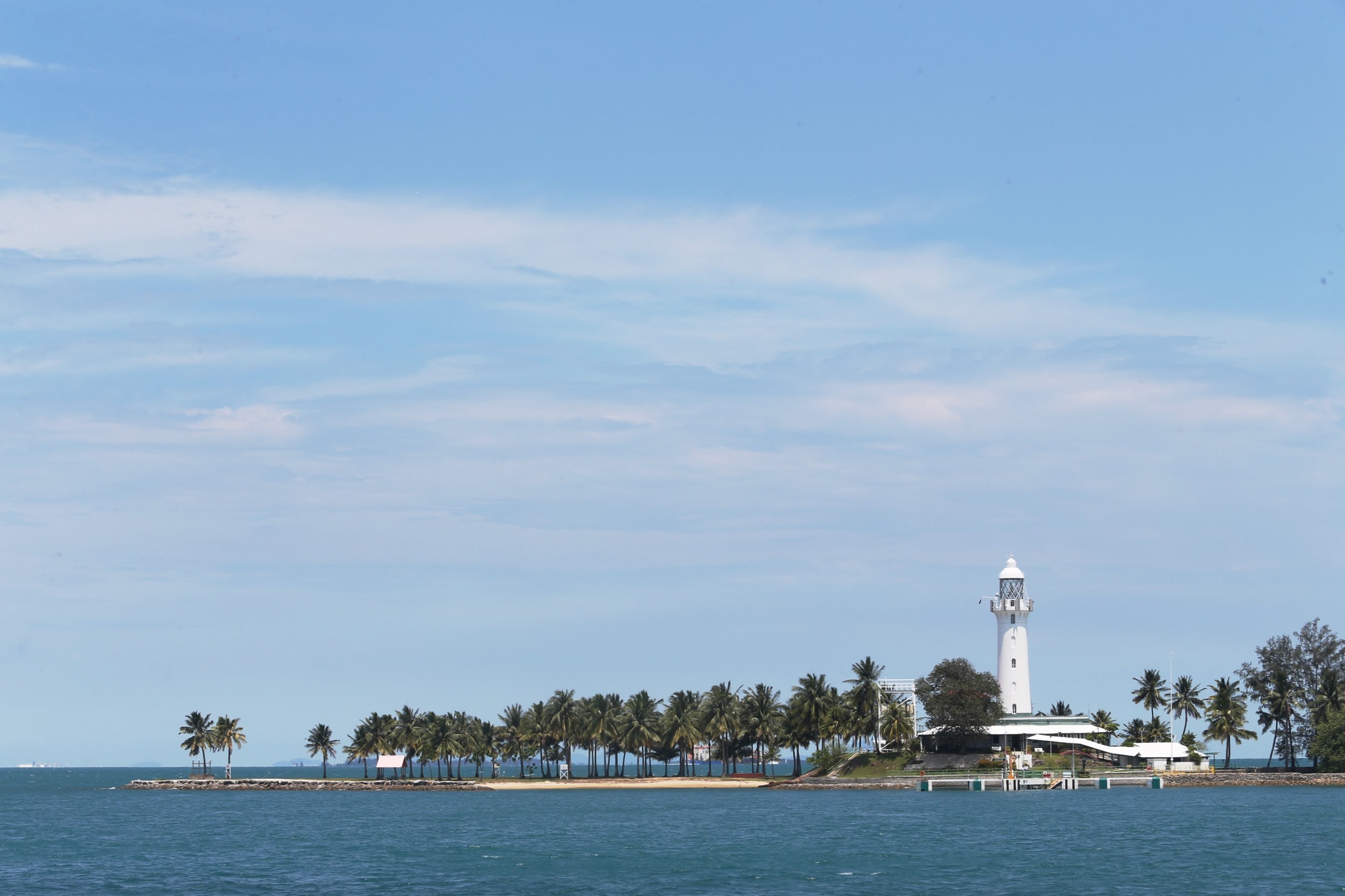 The Raffles Lighthouse at Pulau Satumu. The waters near the island could be used for commercial fish farming if a plan to ensure the Republic's food security comes to fruition.