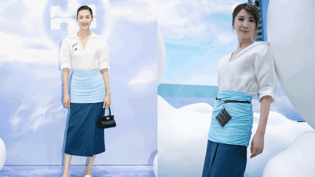 欧萱撞衫刘雯、黄暄婷撞衫秦岚　Tory Burch“新中”PK有看头！
